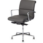 Nuevo Furniture - Nuevo Furniture Lucia Office Chair in Grey - A sleek, modern classic, the Lucia high back office chair offers comfort and style with a smart, versatile design. The Lucia is fully adjustable with a 5 star castor base for 360 degree swivel rotation. The result an elegantly tailored streamlined look for the modern office.