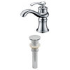 2.5"x7" Single Hole CUPC Approved Brass Faucet Set, Chrome With Drain