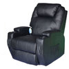 Heated Massage Recliner Sofa Chair Deluxe Lounge Executive With Control, Black