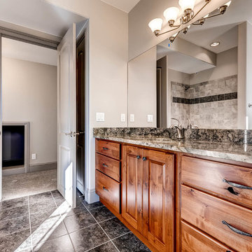 Guess bathroom with granite countertops