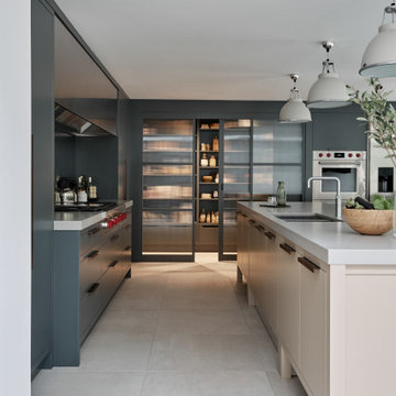 Fluted Glass lights up the kitchen by Mowlem & Co