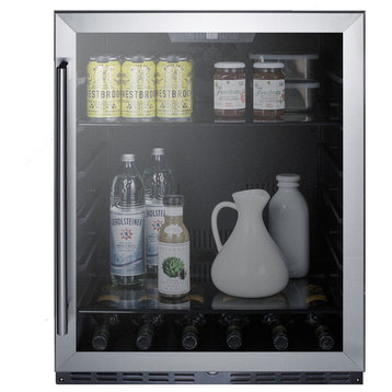 Summit AL57GC 24-Inch Built-In Undercounter Glass Door Beverage - Stainless