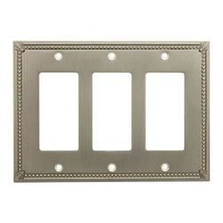 Cosmas - Cosmas Decorative Wall Plates/Outlet Cover, Satin Nickel, 44000 Series - Switch Plates And Outlet Covers