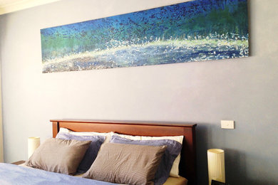 above bed painting