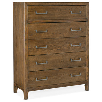 Hooker Furniture Chapman Five-Drawer Wood Chest in Brown/White