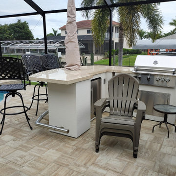 Poolside kitchen and wet bar