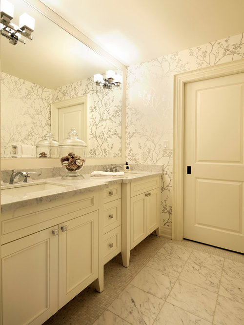 White And Silver Bathroom Design Ideas, Remodels & Photos