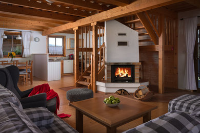 Example of a transitional home design design in Other