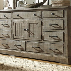 Progressive Furniture Meadow Door Dresser in Weathered Gray - Products