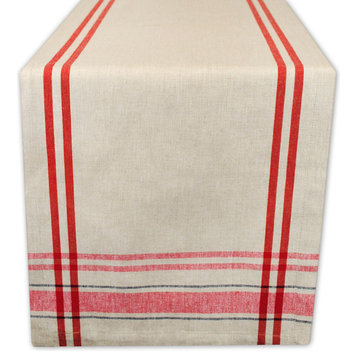 DII Red French Stripe Table Runner 14"x72"