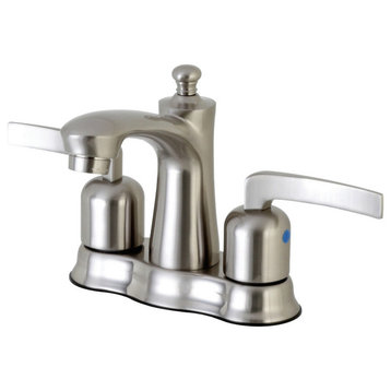 Kingston Brass FB7618EFL 4 in. Centerset Bathroom Faucet, Brushed Nickel