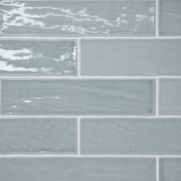 Marin 2.5" x 10" Ceramic Wall Tile, Misty Blue (28-pack/5.09 sqft.)