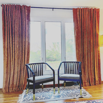 Updated Family room window treatments