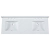 Sagehill Designs RQ6122D Premier Quartz Vanity Top 61" Quartz - Windfresh White