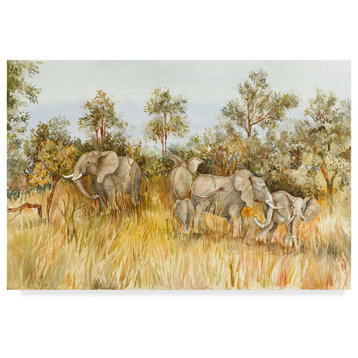 Joanne Porter 'African Elephant' Canvas Art, 19"x12"