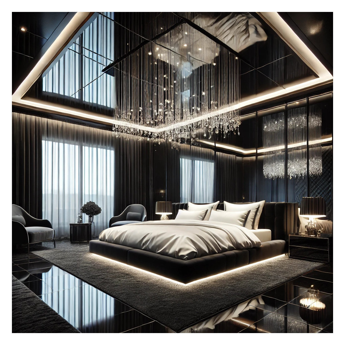BLACK CRYSTAL MASTER BEDROOM