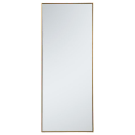 Elegant MR42460BR Metal Frame Rectangle Mirror 24", Brass