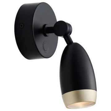 DAWN Wall Sconce, Black/Champagne Gold