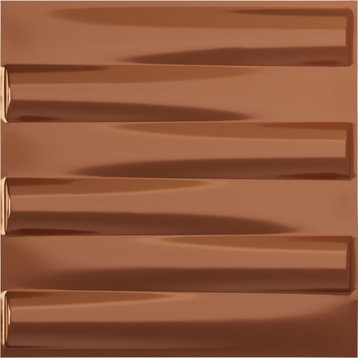 Naomi EnduraWall Decorative 3D Wall Panel, 19.625"Wx19.625"H, Copper