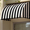 Awntech 5' Savannah Acrylic Fabric Fixed Awning, Black/White Stripe