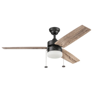 Prominence Home 3-Blade, Reston Modern Ceiling Fan, LED, Bronze, 48