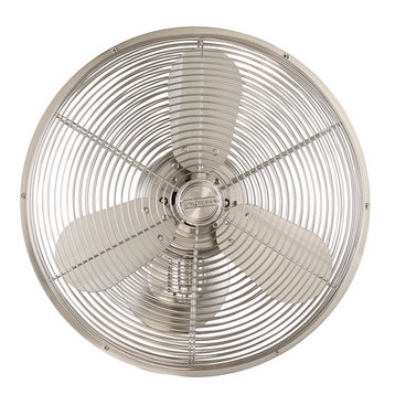 14" Brushed Nickel Cage Wall Fan, Adjustable Arm -Craftmade Bellows IV BW414BNK3