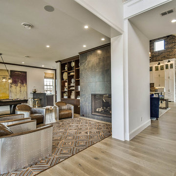 Arlington, TX Transitional Home-Wire Brushed Loano White Oak
