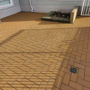 Pressure Washing Paver Stone Patio for an Open-house Port Moody BC Canada
