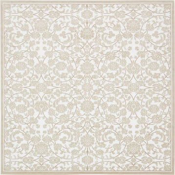 Country and Floral Keystone 8' Square Cloud Area Rug