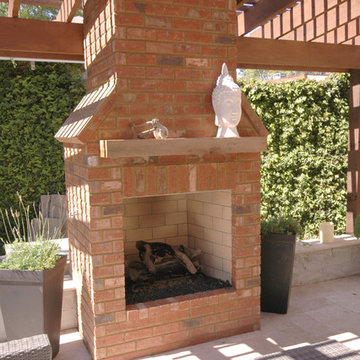 Pergola and Fire Rock