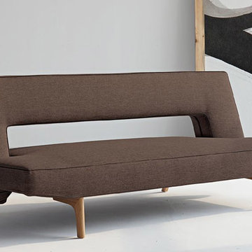 Puzzle Mixed Dance Brown Sofa Bed by Innovation USA - $1200.00
