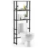 Furinno Turn-N-Tube Wood Toilet Space Saver with 3 Shelves in Espresso/Black