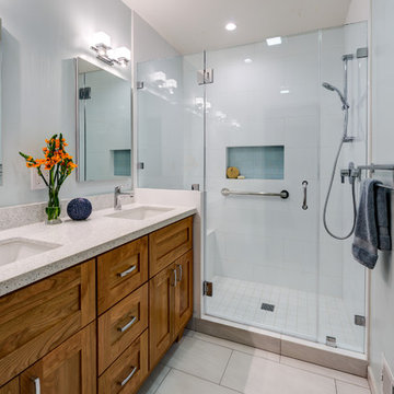 Stained Cherry Bathroom Designed by Cynthia Collins