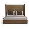 Nativa Interiors Irenne Simple Tufted Bed, Brown, Ca King, Medium 67"