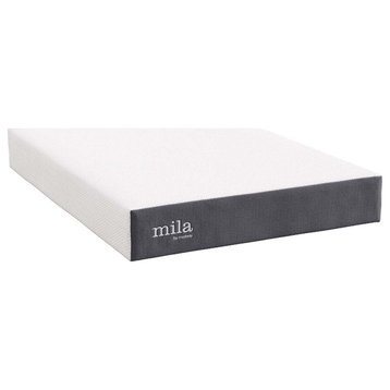 Modway Mila 10" Full Modern Style Memory Foam Mattress in Gray Finish