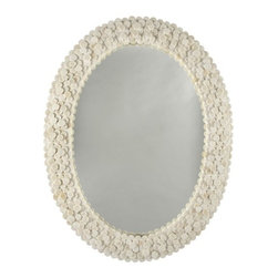 Worlds Away Heather Oval Mirror - Bathroom Mirrors