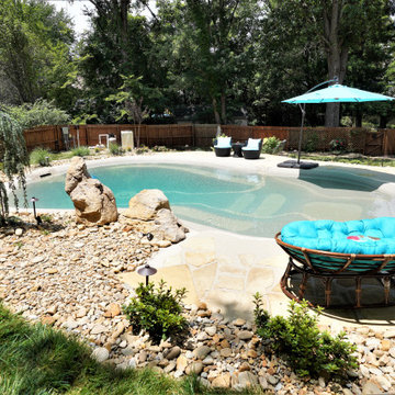Natural -Style Lagoon Pool with Boulder Accents