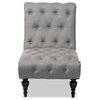 Layla Mid-century Retro Modern Grey Fabric Upholstered Button-tufted Chaise...