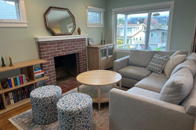 Transitional living room photo in San Francisco