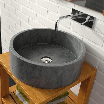 Stone Bali Black Contemporary Natural Stone Sink