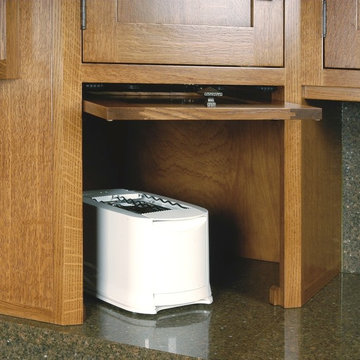 Appliance Garage with Flip-up Retracting Door