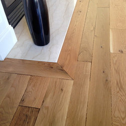 Custom Hand Beveled Rustic White Oak Flooring - Hardwood Flooring