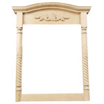 Hardware Supply Source - Unfinished Maple Wood Hand Carved Decorative Mirror Frame - Solid Maple Wood Decorative Mirror Frame