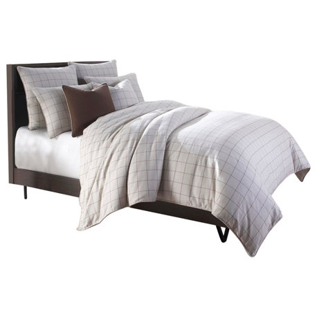 Manchester Coverlet/Duvet Set - Creme, Queen, 7-Piece Set