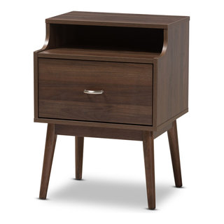 Baxton Studio Disa Mid Century Modern Walnut Brown Finished