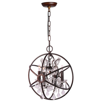 4-Light Globe Chandelier, Oil Rubbed Bronze