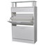VidaXL Shoe Cabinet With Drawer and Top Glass Shelf, White