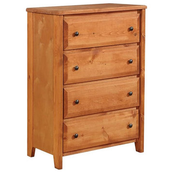 Bowery Hill 4 Drawer Chest in Amber Wash