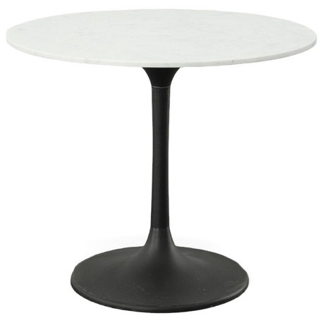 Enzo Dining Table, 36", Black Base, Midcentury, Round