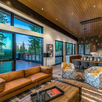Warm inviting Living Room and Kitchen